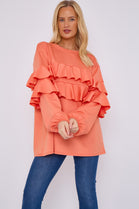 FRILL FRONT DETAIL OVERSIZED SWEAT (15068948464000)