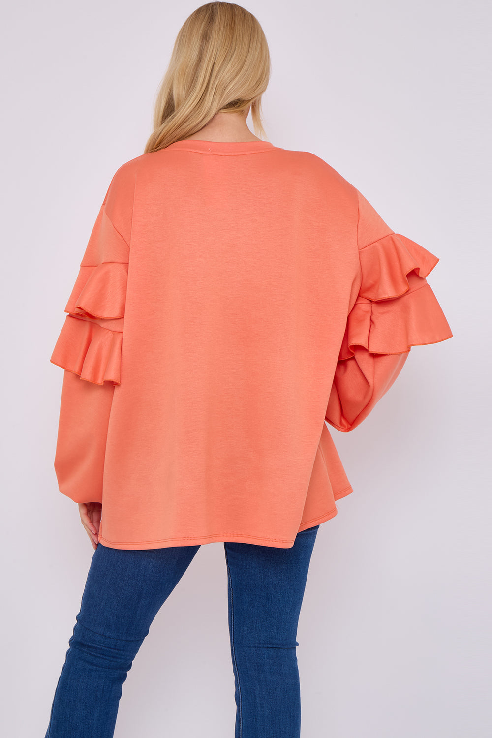 FRILL FRONT DETAIL OVERSIZED SWEAT (15068948464000)