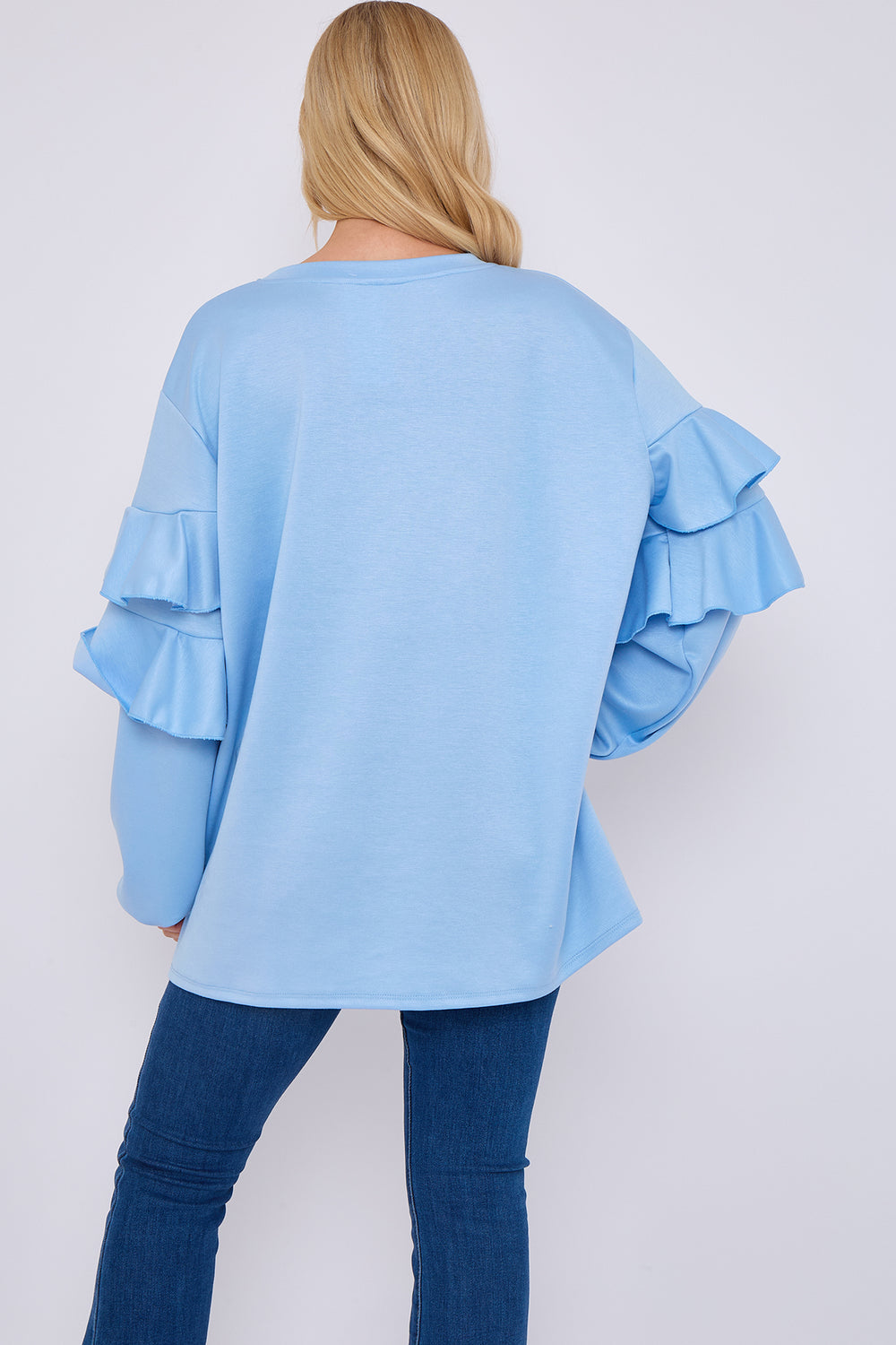 FRILL FRONT DETAIL OVERSIZED SWEAT (15068949807488)