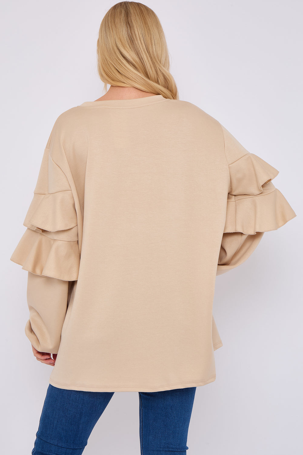 FRILL FRONT DETAIL OVERSIZED SWEAT (15068954165632)