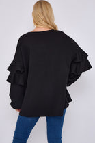 FRILL FRONT DETAIL OVERSIZED SWEAT (15068950462848)