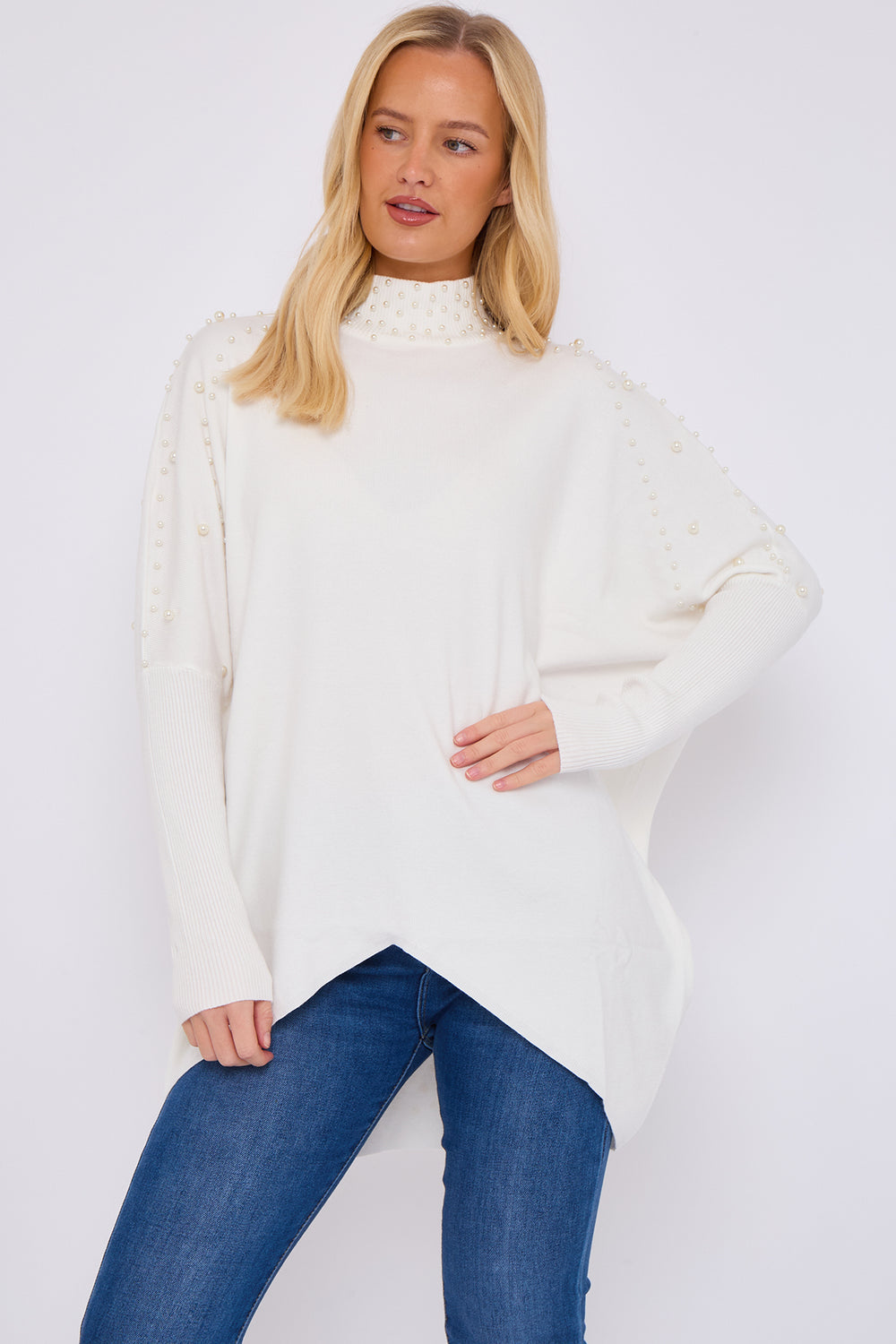 PEARL EMBELLISHED HIGHNECK JUMPER (15066354745728)