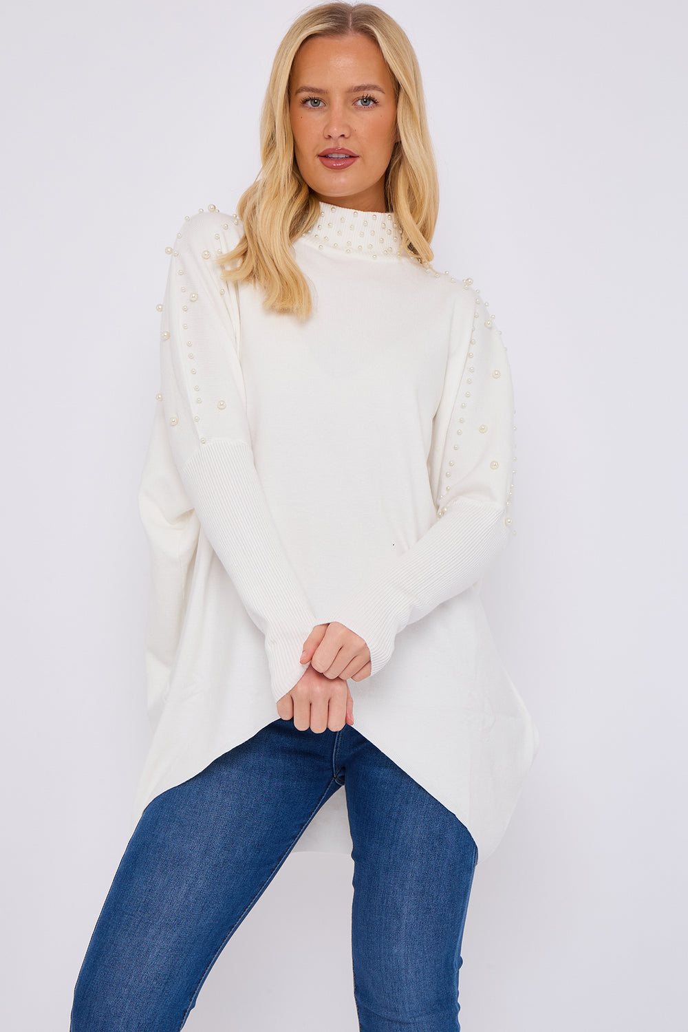 PEARL EMBELLISHED HIGHNECK JUMPER (15066354745728)