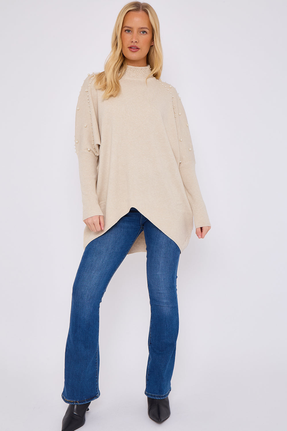 PEARL EMBELLISHED HIGHNECK JUMPER (15066360971648)