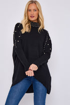 PEARL EMBELLISHED HIGHNECK JUMPER (15066357858688)