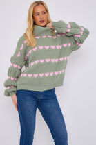 MULTI HEART KNIT JUMPER (15067033272704)