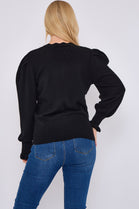 NECK DETAIL PUFF SLEEVE JUMPER (15069027926400)