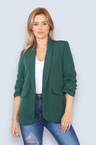 BASIC PLUS SIZE  SLEEVED BLAZER (8037788516600) (8043383062776) (8082440192248)