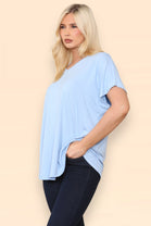 CAP SLEEVE OVERSIZED TOP (8279607935224) (8638413865208)