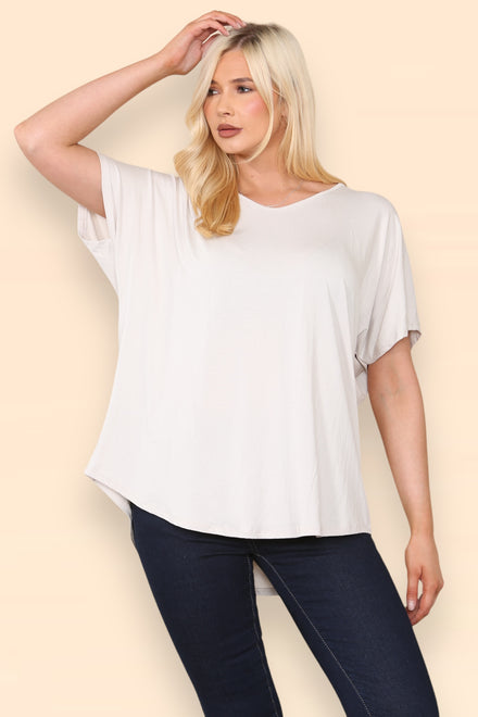 CAP SLEEVE OVERSIZED TOP (8279604986104) (8557167837432) (8702886150392)