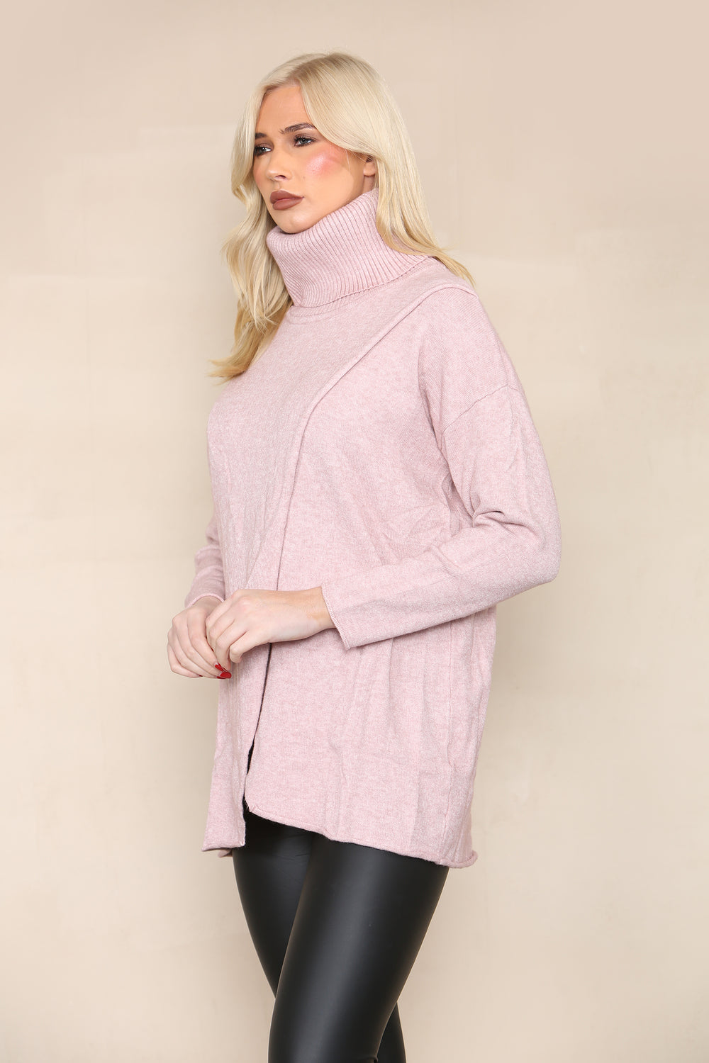 TURTLE NECK WRAP JUMPER (8220395798776)