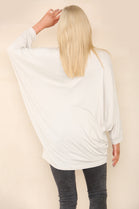 BALLOON SLEEVE HIGH NECK OVERSIZED TEE (8149093581048)