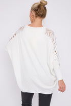 SLEEVE EMBELISHED MESH JUMPER (8646638141688)