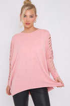 SLEEVE EMBELISHED MESH JUMPER (8646635618552)