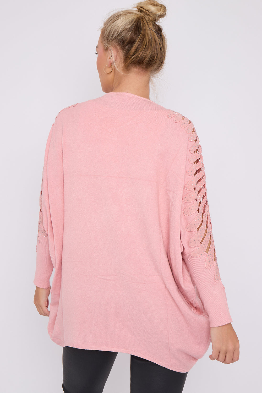 SLEEVE EMBELISHED MESH JUMPER (8646635618552)