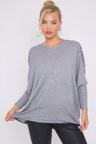 SLEEVE EMBELISHED MESH JUMPER (8646644793592)