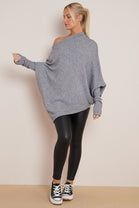 EMILY PATTERN SLEEVE OVERSIZED JUMPER (8043032576248)