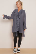 ALEXIA RUFFLE OVERSIZED  SHIRT (8043015471352)