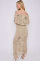KNITTED OFF SHOULDER MAXI (8589678805240)