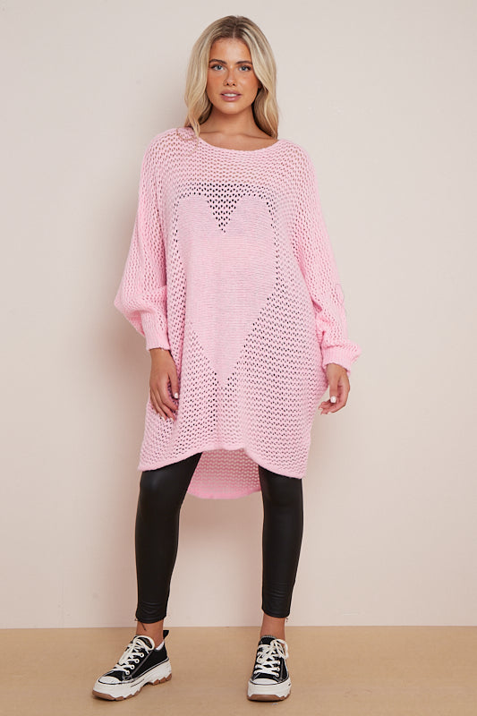 AVA HEART KNIT OVERSIZED JUMPER (8119306453240) (8672102088952)