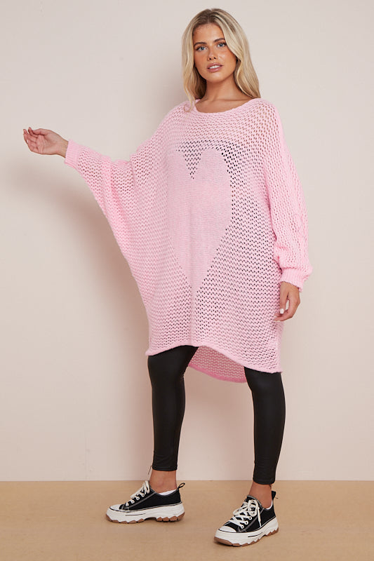 AVA HEART KNIT OVERSIZED JUMPER (8119306453240) (8672102088952)