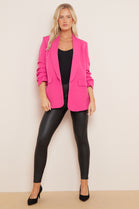 BASIC PLUS SIZE  SLEEVED BLAZER (8121938706680) (15080963768704)