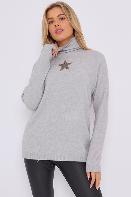 FRONT STAR POLONECK JUMPER (14780236398976)