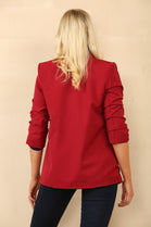 BASIC PLUS SIZE  SLEEVED BLAZER (14668969804160)