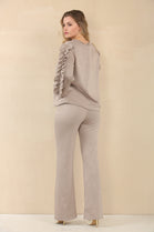 FRILL SLEEVE FLARE JOGGER SET (15069064069504)