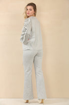 FRILL SLEEVE FLARE JOGGER SET (15069063381376)