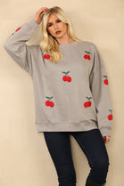 CHERRY EMBROIDERED SWEAT (8758649749752)