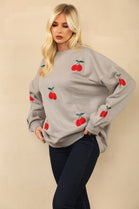 CHERRY EMBROIDERED SWEAT (8758649749752)