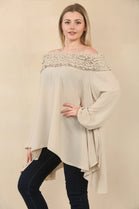 OFF SHOULDER OVERSIZED BLOUSE (15073416708480)