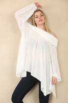 OFF SHOULDER OVERSIZED BLOUSE (15073413529984) (15083848335744)