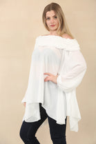 OFF SHOULDER OVERSIZED BLOUSE (15073413529984) (15083848335744)