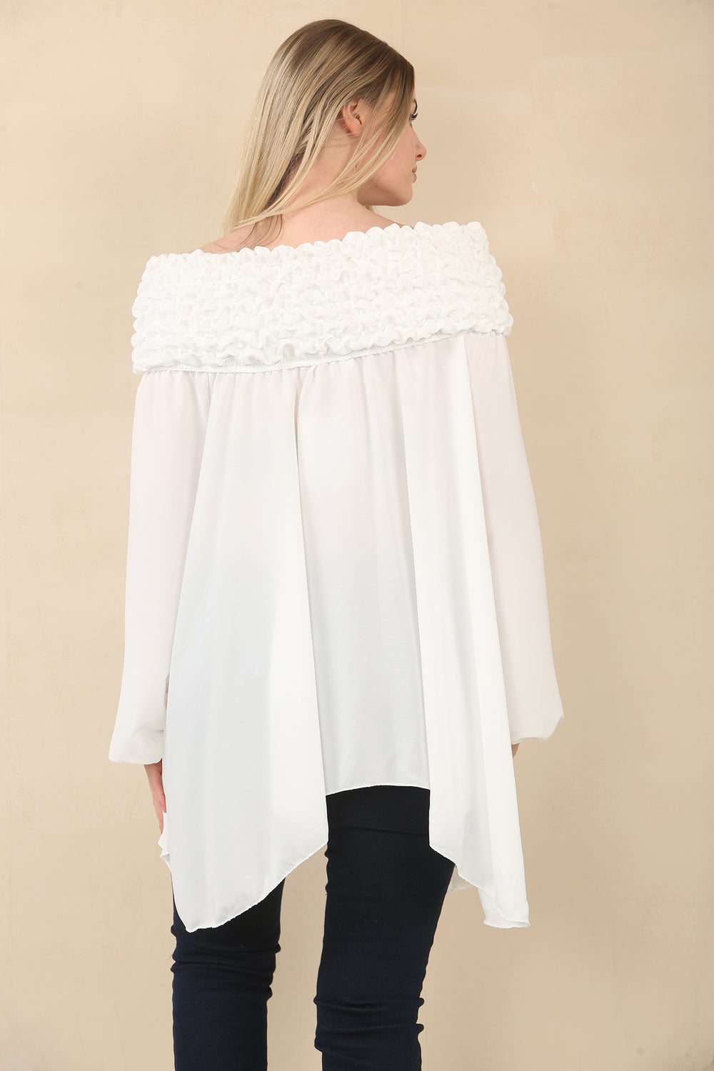 OFF SHOULDER OVERSIZED BLOUSE (15073413529984) (15083848335744)