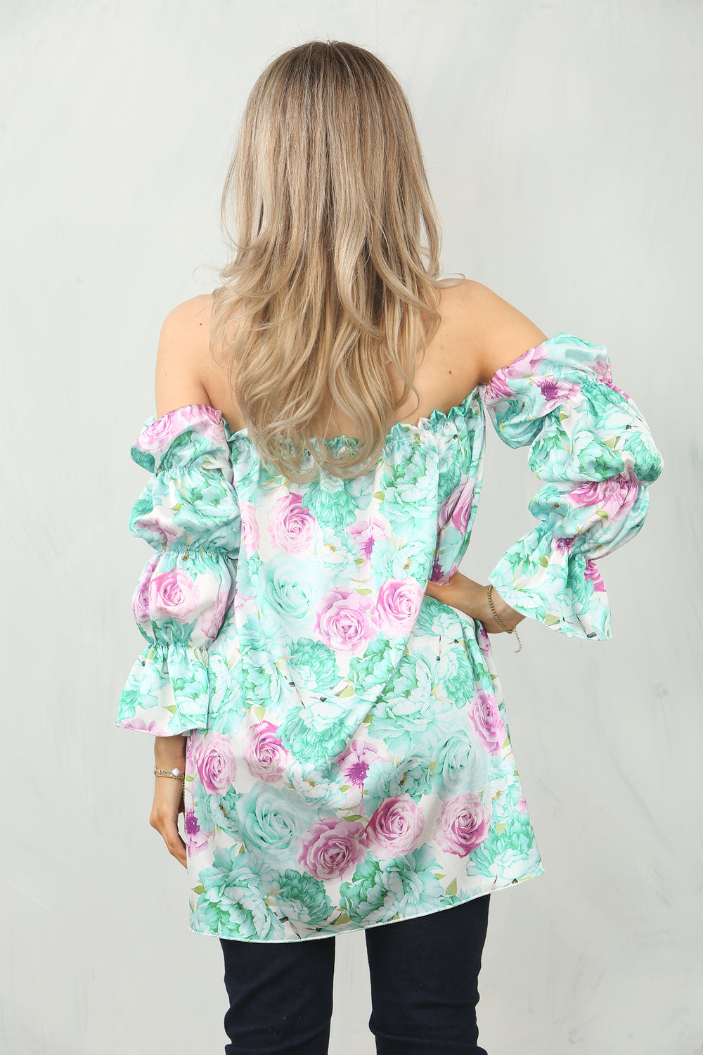 FLORAL PUFF SLEEVE BLOUSE (15095623844224)