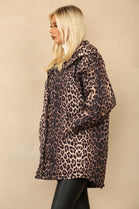 LEOPARD ZIP DETAIL HOODED COAT (14671496937856)