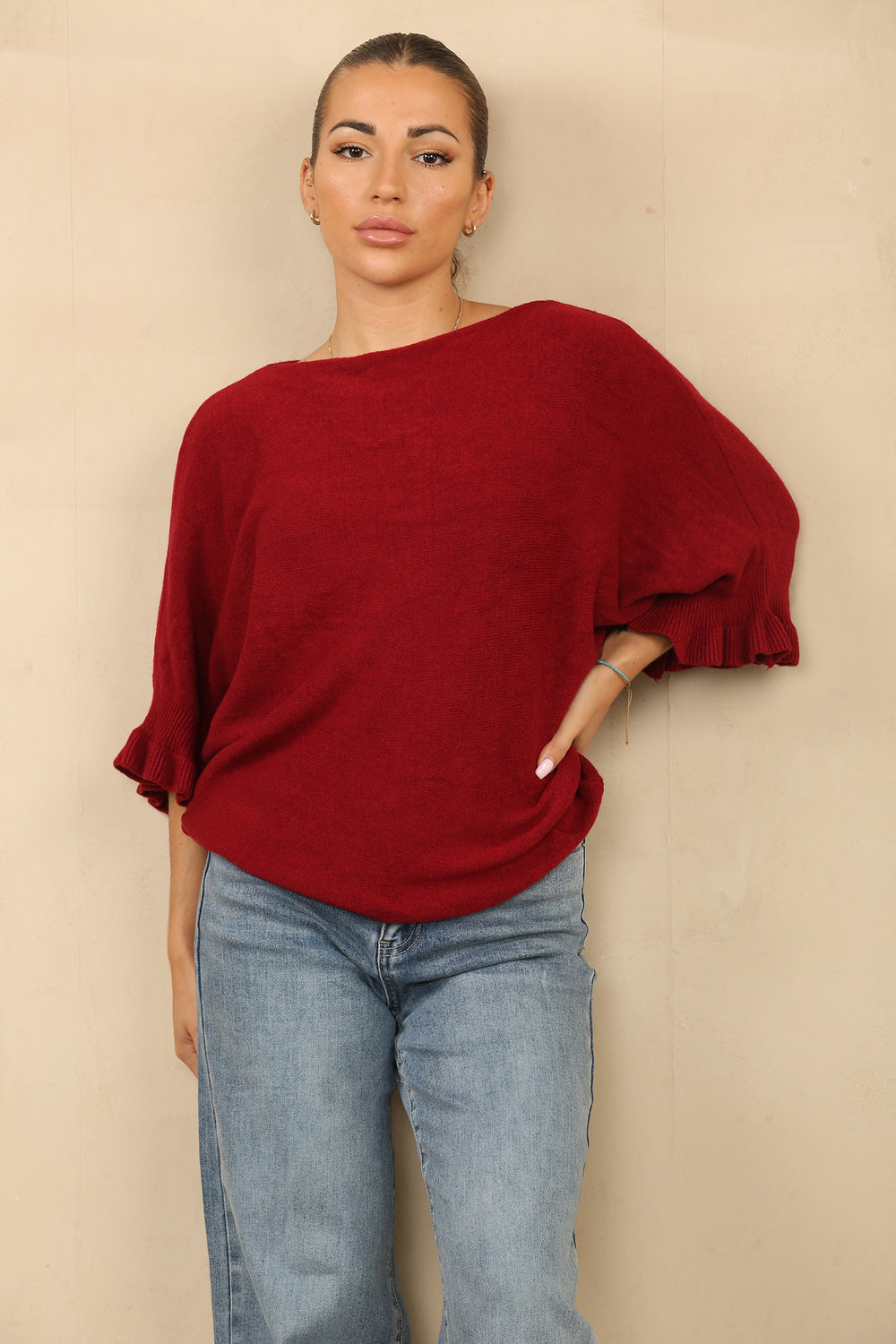 FRILL SLEEVE JUMPER (8788854276344)