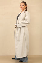 BELTED GOLD BUTTON LONG COAT (8785576722680)