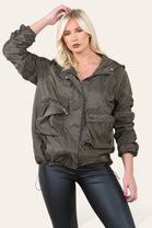 RUCHED SLEEVE RAIN COAT (8673459699960)