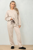 V-NECK PLAIN LOUNGEWEAR (15095655793024)