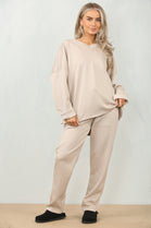 V-NECK PLAIN LOUNGEWEAR (15095655793024)