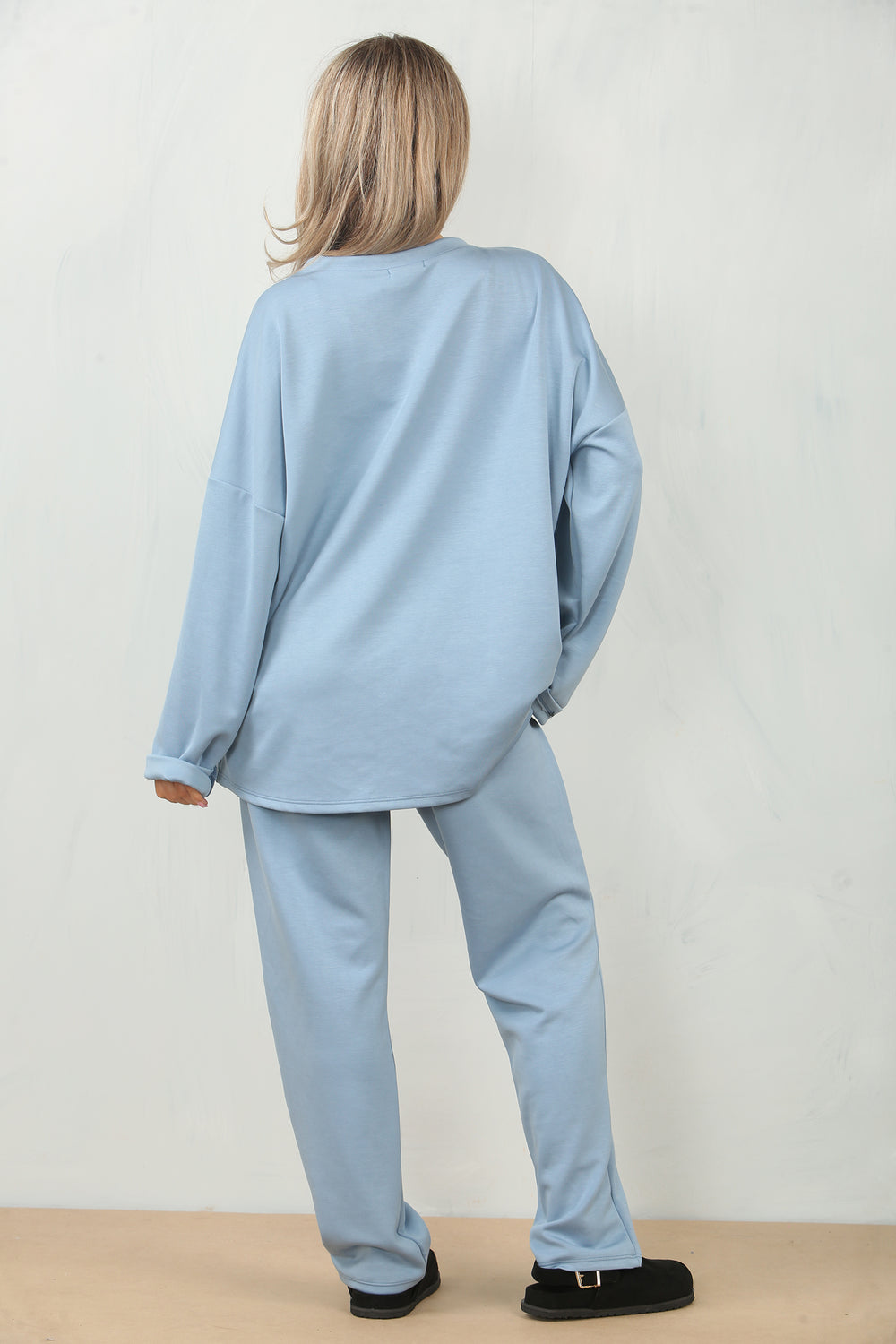 V-NECK PLAIN LOUNGEWEAR (15095652090240)