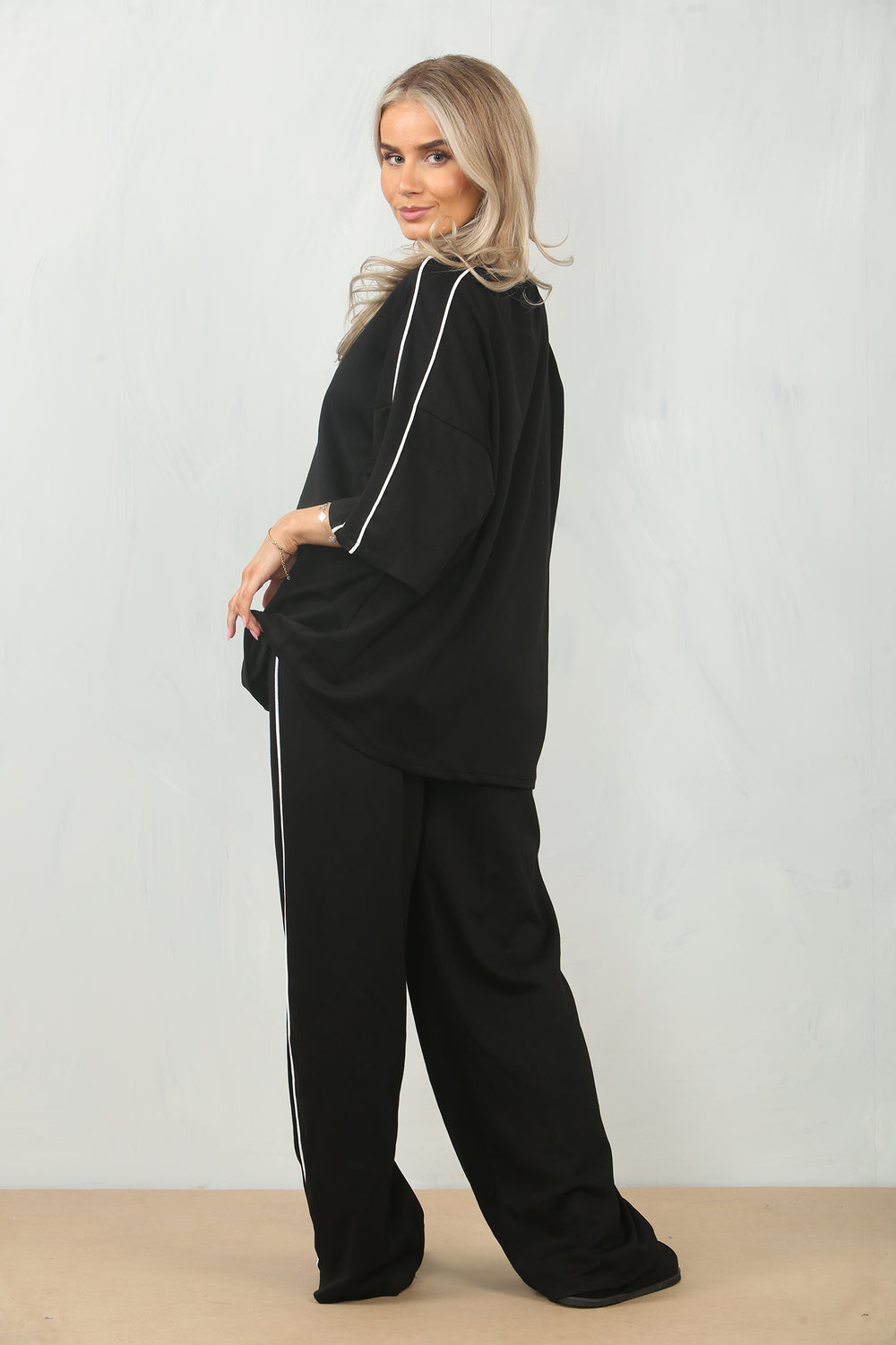 CAP SLEEVE STRIPE LOUNGEWEAR (15098829209984)