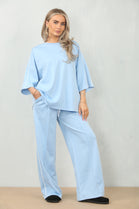 CAP SLEEVE STRIPE LOUNGEWEAR (15098828423552)