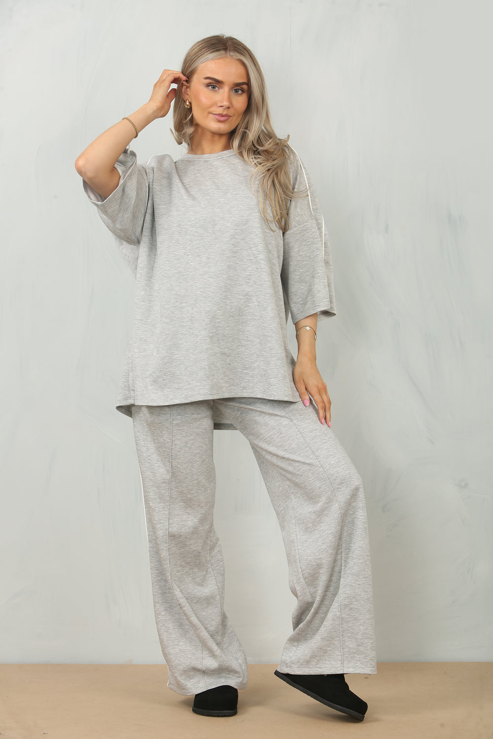 CAP SLEEVE STRIPE LOUNGEWEAR (15098831372672)