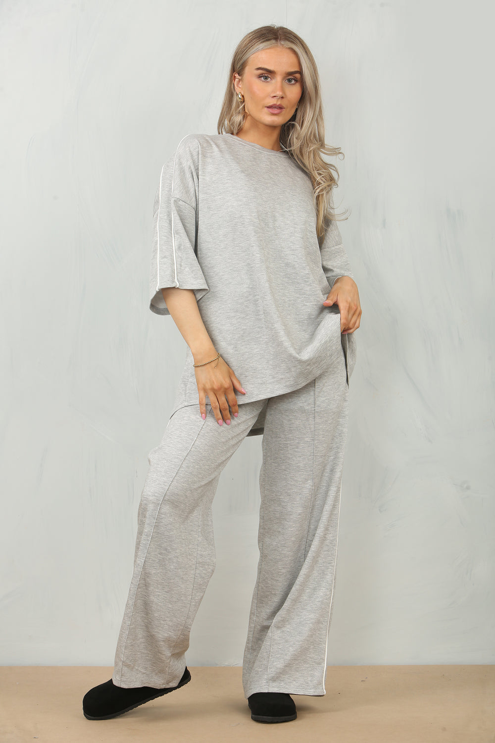 CAP SLEEVE STRIPE LOUNGEWEAR (15098831372672)