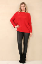 ABBEY  PATTERN SLEEVE PLAIN JUMPER (14959686680960)