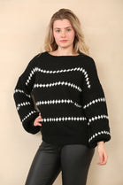 PATTERN KNIT OVERSIZED JUMPER (14962122817920)